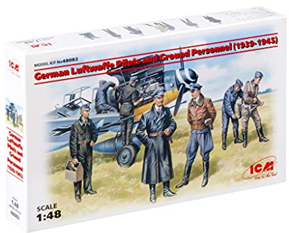 ICM ICM48082 1:48-Luftwaffe Pilots & Ground Personnel (1939-1945)