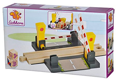Eichhorn 100001506 - Bahn, Ü?bergang - Schranke mit Magnetfunktion - 6x25x15cm - verbaubar mit nahezu Allen Schienenbahnsystemen