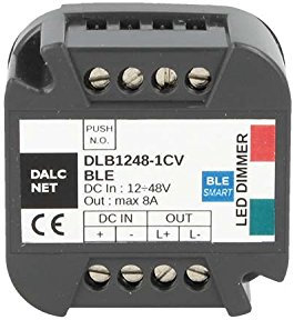Dalcnet Led Dimmer Con Smartphone Tramite Bluetooth e Pulsante N.O. DLB1248-1CV-BLE 12V 24V 48V 8A App Android iOS Iphone