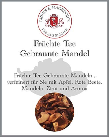 Lerbs & Hagedorn, Früchte Tee Gebrannte Mandel | 250g (ca. 21 Liter) Apfel, Rote Beete, Mandeln, Zimt