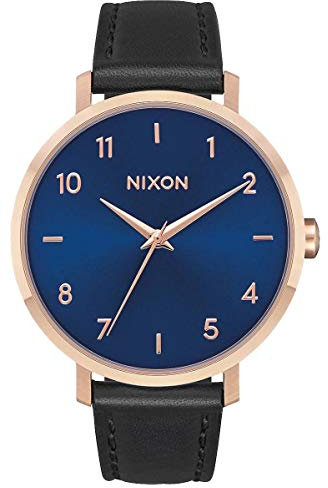 Nixon Unisex Erwachsene Analog Quarz Uhr mit Leder Armband A1091-2763-00