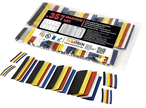 ISOLATECH - 357-tlg Magnum Schrumpfschlauch Set Beutel Farben Mix 2:1 ohne Kleber