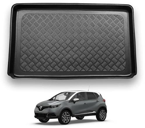NOMAD Boot Liner Mat for Renault Captur 2013-2020 | Tailored PE Car Boot Protector Tray, Waterproof Raised Edge Trunk Mat, Easy Clean Cargo Floor Liner
