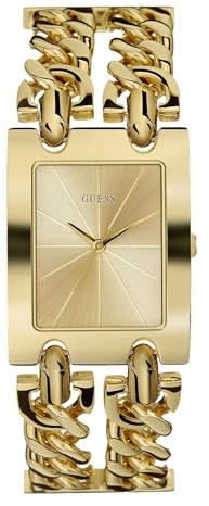 GUESS Women's Silver-Tone Multi-Chain Bracelet Watch with Self-Adjustable Links. Color: Silver-Tone (Model: U1117L1)