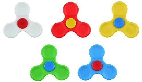 Henbrandt 12 x Mini Finger Spinners Kids Party Bag Fillers Pinata Toys Assorted Colours,Multicolor,6.5 centimeters