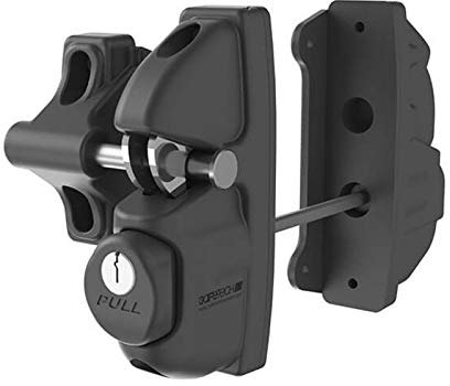 Gatemate Pro Gravity Latch - Keyed to Differ - Black Polymer