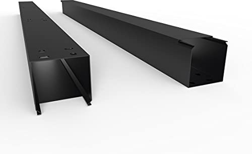 SCOS Smartcosat Kabelkanal, 60x60 mm, 5x2 m, Schwarz, schraubbar | PVC, UV-beständig, Innen & Außen, 5 Stangen à 2 m = 10 m, Made in Germany