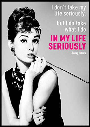 Poster affiche Audrey Hepburn Zitate 01