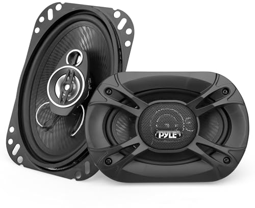 Pyle 3-Way Universal Car Stereo Speakers - 300W 10.16 cm x 15.24 cm. Triaxial Loud Pro Audio Car Speaker Universal OEM Quick Replacement Component Speaker Vehicle Door/Side Panel Mount