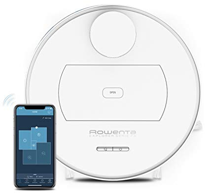 Rowenta Explorer Serie 75 Robot Robot Aspirapolvere Lavapavimenti con Mappatura Precisa e Tecnologia Laser, 2.700Pa, Autonomia 2 Ore, Compatibile con Smartphone e Assistenti Vocali, Total Care RR7647