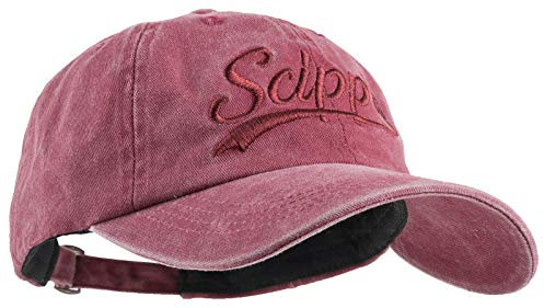 SCIPPIS Herren & Damen Basecap Baseball Schildmütze Snapback Kappe Mütze Cap Schriftzug« Burgund