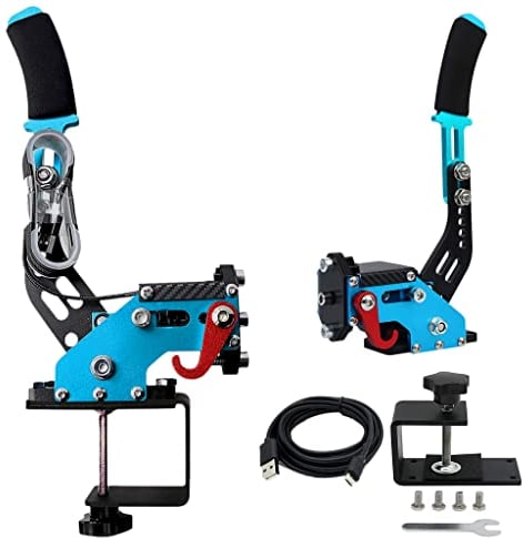 Obokidly USB-Handbremse mit Klemmstütze, G29, kompatibel mit PS4, für Sim-Rennspiele, Sim-Rig, Upgrade-Version nur für PS4 (blau)