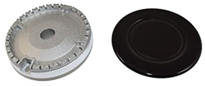 Ufixt Fits Universal Cooker Gas Hob Burner Base and Cap Set 100mm