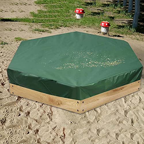 Sandkastenabdeckung Wasserdicht - Kinder Sechseckigen Sandkasten Abdeckung, Outdoor Garden Canopy Bunker Staubschutz Sunshade Cover - Gartenpoolabdeckung (180 x 150 cm)