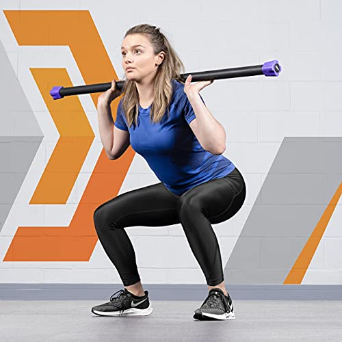 METIS Gym Aerobic Gewichtsstange – Stange für Pilates, Heimfitness usw. | 5X Gewichtsoptionen: 2kg bis zu 10kg | Schaumstoffgepolsterter Griff | Gleichmäßige verteilte Gewicht (8kg)