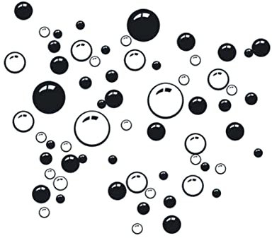 Bulles cercle salle de bain wall fenêtre douche étanche verre stickers decoration décoration de salle de bains décor rond bricolage mural
