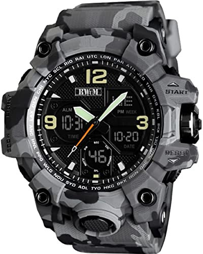 BWuM Army Uhr British-Style Dull Quarz BRITISCHE Armee Uhr Jagd Outdoor Armbanduhr, Farbe:Greycamo