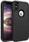 DUEDUE for iPhone X Case, Phone Case for iPhone XS, Heavy Duty 3 in 1 Rugged Shockproof Hybrid Hard PC Soft TPU Bumper Drop Protective Girls Women Men Covers for iPhone X/XS 5.8, Black