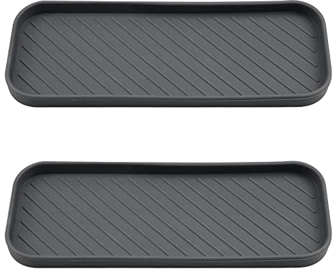 WakiHong 2 Piezas Bandeja para Fregadero Bandeja de Silicona para Fregadero Soporte para Esponja para Bandeja de Goteo Dispensador de jabón para Esponja Tablero de Secado para Estropajo