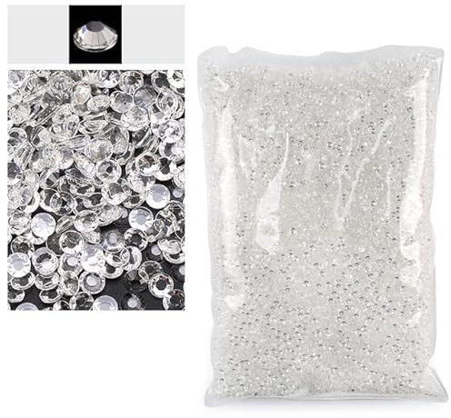 Wholesale Resin Rhinestones for Clothing Decorations Non Hotfix Crystal Nail Gems Flatback Glue on Rhinestone Accessories-Transparent,3mm - 50000Pcs