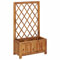 Keketa Cama elevada de jardín, jardinera de exterior, jardín vertical, jardinera de exterior grande con rejilla, jardinera de exterior con enrejado de madera maciza de acacia