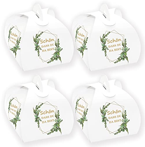 25 Stück Kartonagen Gastgeschenk Kommunion,Klein Geschenkbox mit Schön Das Du Da Bist, Tischdeko Konfirmation/Hochzeit/Taufe/Kommunion Gastgeschenke Box für Süßigkeiten, Schokolade, Kekse