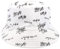 ayados Wendehut Sommerhut Fischermütze Bucket Hat Sonnenhut Sonnenschutz Anglerhut Hut Unisex (Thug Life Weiß)
