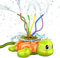 Wassersprinkler Spielzeug für Kinder, Sommer Wassersprüh Schildkröte Sprinkler mit Schlauchverbinder Garten Hinterhof Outdoor Spiel für Kleinkinder im Alter von 3-12