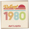 Mug Monster - Vintage 1980 Aged to Perfection - Geburtstagskarte zum 43. Geburtstag - Männer & Frauen - A6 (105 x 148 mm) - Multicolor - Vintage-Muster