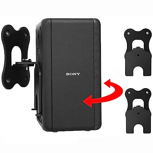 Kompatibel mit Sony / SA-RS3S Lautsprecher Halter Wandhalterung Sony / SA-RS3S Lautsprecher Ständer Halterung Zubehör,Lautsprecher Zubehör Rack,halterung für Heim-Lautsprecher-Systeme(Schwarz) 2 PCS