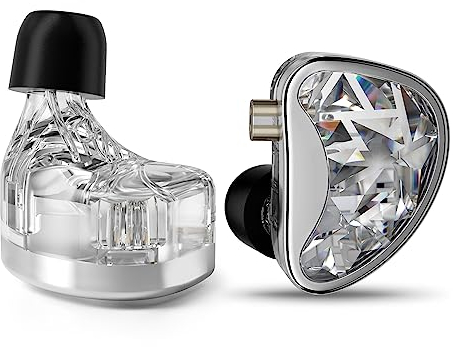 KZ AS24 IEM Earphones 24 Balanced Armature Drivers in Ear Monitor Headphones HiFi Earbuds Wired with Detachable 2Pin 0.75mm Cable for Stage Musicians Audiophile (Silver, Standard Version No Mic)