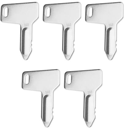 SG Store 5pcs 301 Clés de Contact Compatible avec Yanmar Pelles Véhicule d'ingénierie Accessoires d'équipement Pièces de Rechange
