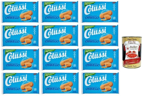 Italian Gourmet Biscotti OSVEGO originali, knusprige Kekse Klassik 12 x | Perfetti da inzuppare nel latte o caffè; milder Geschmack und mürbe Textur, Gesamtnettogewicht 6 kg + Kostenlos Polpa 400g