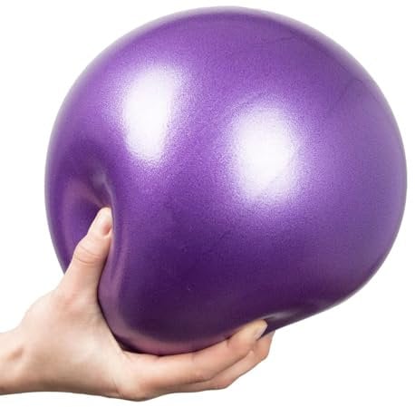 FOSCINI Pilatesball 25 cm Violett 2024 Fitness für Pilates Fitball 25 cm, Gymnastik und Fitnessübungen zu Hause, weich strapazierfähig für Yoga, Pilates oder Physiotherapie.