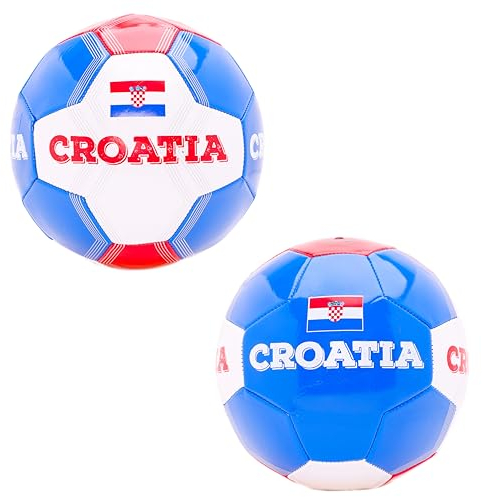 Toyland® Kroatien Länder-Fußball (8lbs/Größe 5) – Euro und Weltmeisterschaft – Outdoor-Spielzeug – 14 Stile verfügbar – (Kroatien)