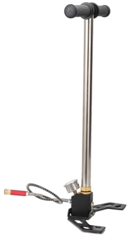 Lfhelper 4500psi Luftpumpe Air Gun Pump PCP 3-Stufen-Hochdruck-Handpumpe Standpumpe Luftgewehre Luftpistole Gewehr mit Manometer Faltbar für Tauchflaschen, Motorradreifen, Autoreifen