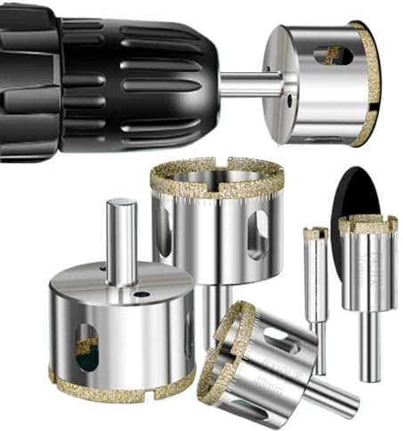 Broca de diamante de Metal de 6-50mm, herramienta de corte for abridor de brocas, baldosas, mármol, granito, vidrio, cerámica, sierra perforadora de núcleo (Size : 35mm)