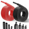 2 Stück 3:1 Schrumpfschlauch, Ø15mm & 2m Schrumpfschlauch Meterware Set, Schrumpfschläuche, Wasserdichter Isolierband für Kabel Lötverbindungen, Reparaturen, Kabelbündelung (Rot+Schwarz)