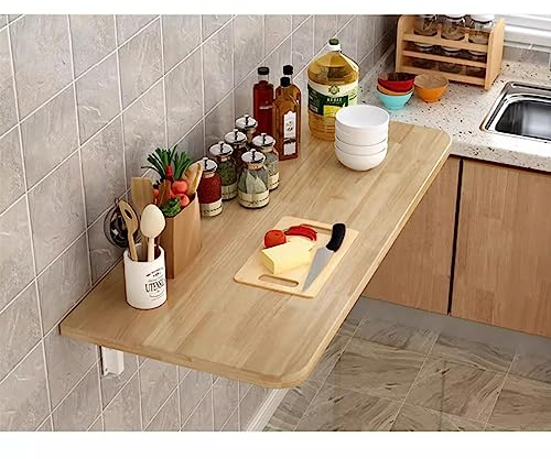 SZITW Wandtisch aus massivem Holz, zusammenklappbar, zur Wandmontage, Klapptisch für Küche, Waschküche, Balkon, robuste Wandschreibtische, Werkbank für kleine Räume | Mehrzweck (Größe: L70xB40cm/L