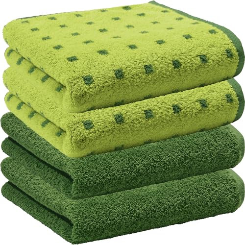 Erwin Müller Handtuch Sigmaringen 4er-Pack Walk-Frottier apfelgrün Größe 50x100 cm