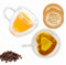 QHYK Transparent Tasse Verre Double Paroi en Forme de Cœur, Lot de 2, 240ml Tasses à Expresso verre avec poignée, pour Thé, Café, le Lattes (avec Sous-verres)