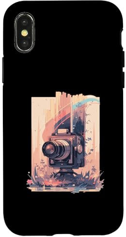 Coque pour iPhone X/XS Appareil photo Rétro Appareils photo analogiques