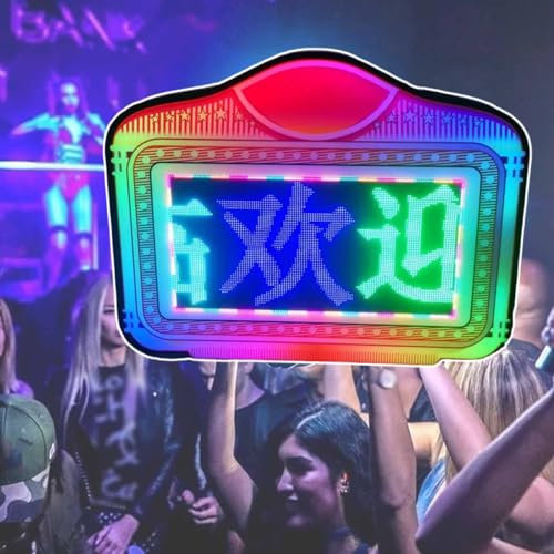 MIRRSSET Panneau D'Affichage De Lettres en Couleur DéFilant, PréSentateur De Bouteille De Lettres à LED, Panneau De Service VIP Personnalisable avec Changement De Couleur Et Programmatio
