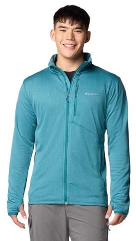 Columbia Men's Park View Fleece Full Zip, Full Zip Fleece Jacket, River Blue Heather, L