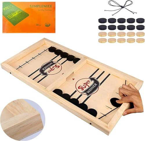 Schnelles Sling Puck Spiel, Sling Puck Spiel, Slingpuck Spielzeug, Paced Super Winner Brettspiele für Kinder & Erwachsene Medium Größe
