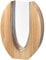 LEONARDO HOME Legno Vase, 1 Stück, Moderne Vase aus Glas und Holz, handgemacht, Zeitloses Kunstwerk, einzigartige Blumenvase, Elegantes Design mit langlebiger Freude,Höhe 28 cm, braun, 025655