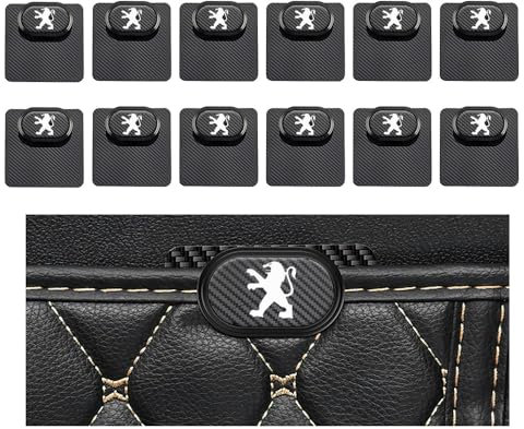 WACDXST 12 pcs Clips de Fixation pour Tapis,pour Peugeot 307 CC Coupe Cabrio 2003-2023+ Tapis De Voiture AntidéRapants Tapis Voiture Universel véhicules Panneau
