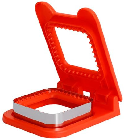 volumoon Cortadores de Sándwiches, Cuadrado Cortadores para Bocadillos de Acero Inoxidable y Plástico, Cortadores de Sándwiches para Lonchera, Cuadrado Cortadores para Tostadas, Sandwiches, Galletas