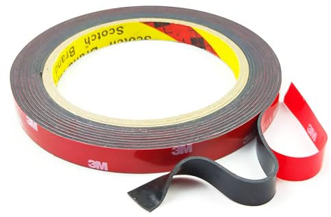 Doppelseitiges Klebeband Extra Stark, 3M Montageband Hitzebeständig Wasserdicht für den Innen- und Außenbereich(12,5mm * 4,5m)