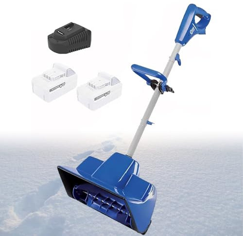 Sweet taize Quitanieves eléctrico inalámbrico, Pala quitanieves eléctrica de Mano de 24 V/4,0 Ah, quitanieves Recargable, Distancia de Lanzamiento de 8 m para Patio, Parque Infantil